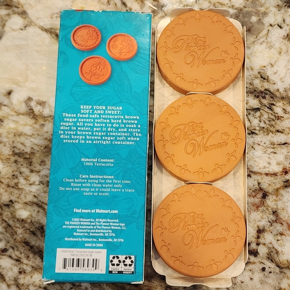 🔴NEW The Pioneer Woman 3-Piece Terracotta Sugar Savers Set - Field Floral - Picture 5 of 16